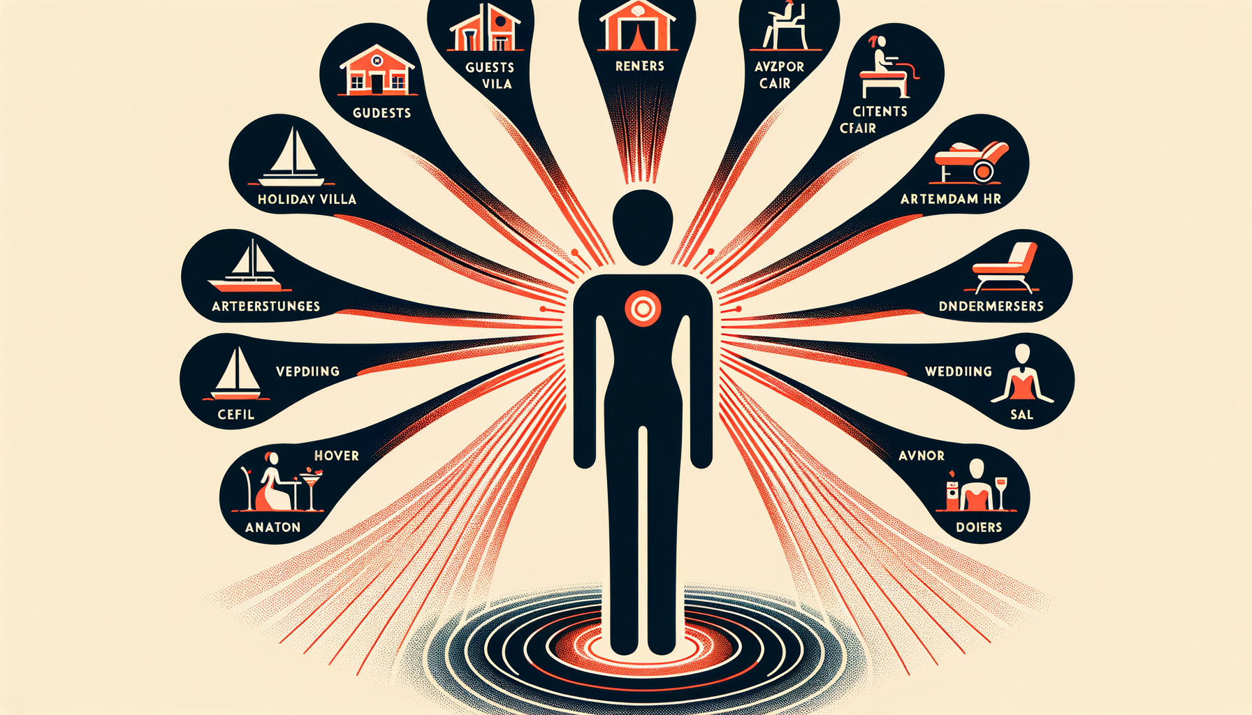 An AI assistant at the centre of five business verticals, adapting its vocabulary for each industry